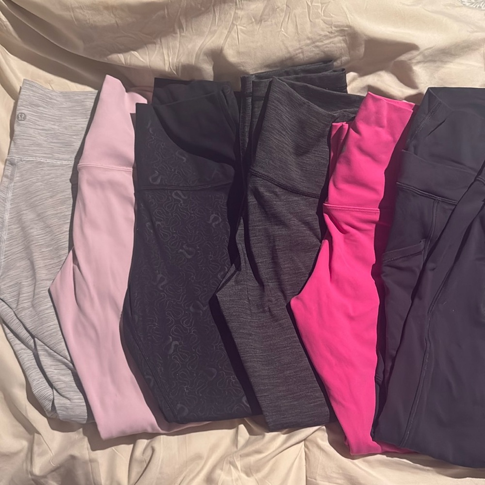 Lot of 6 Lululemon yoga pants